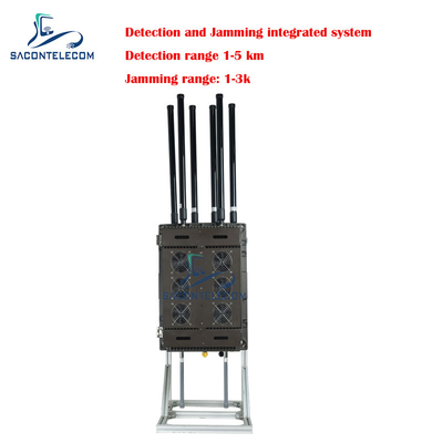 450w powerful 8 channels outdoor Jamming and Detecting integrated system
