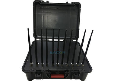 Handheld Box Manpack Jammer 11 Channels Antenna 55W High Power Built - In Battery