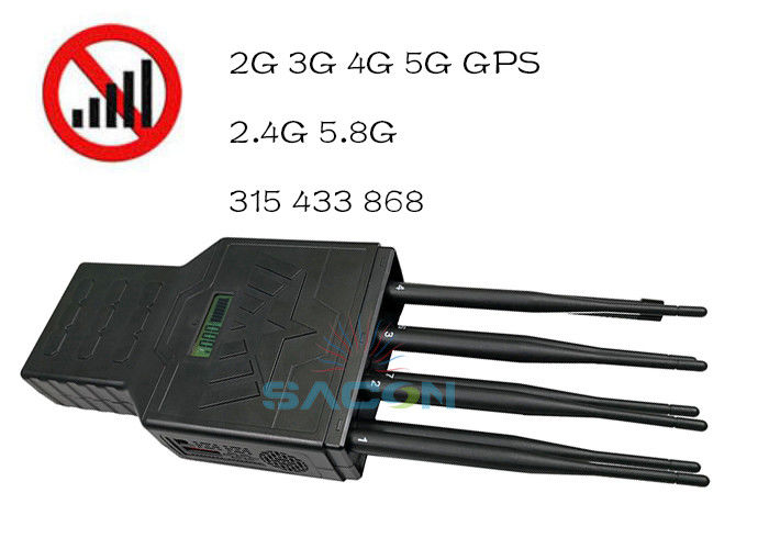 Handheld 2G 3G 4G GPS 16w 30m Mobile Phone Signal Blocker