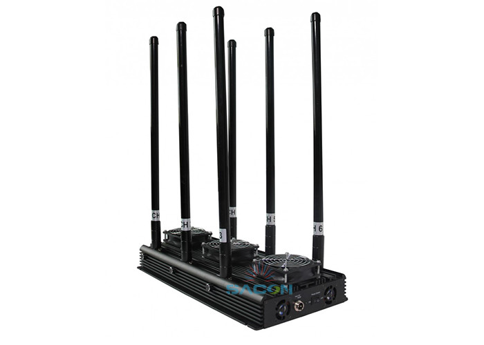 120w Powerful GPS UAV Drone Signal Jammer With 6 Omni Glass Antennas