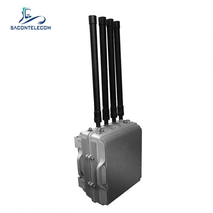 Outdoor Drone Signal Jammer Waterproof 240w Powerful 2000m Long Distance