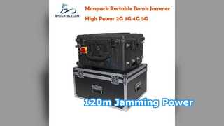 75W 120m RCIED IED Jammer DC24V RF Manpack