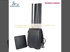 6 Channels 300w Powerful Backpack Drone Signal Jammer 433 900mhz GPS 2.4G 5.8G