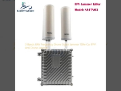 3 Bands UAV Frequency Drone Signal Jammer 150w Car FPV Anti Drone Jammer