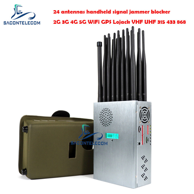 America Mobile Phone Signal Jammer 20m Radius For 5G 600mhz 3700mhz 2.4G 5.2G 5.8G Lojack