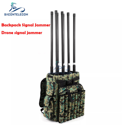 6 Channels 155w High Power Backpack Jammer 2KM Distance VSWR Drone Frequency Jammer
