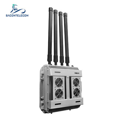 Outdoor Waterproof Drone Signal Jammer 240W Powerful 2000m Long Distance Anti-Drone System