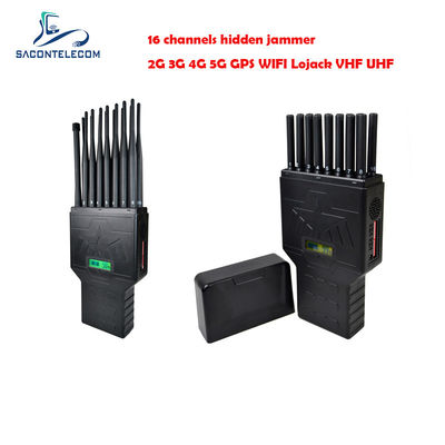 16 Bands Handheld Jammer with 20m Range and 2 Hours Battery Life for Mobile Phone Signal Blocking