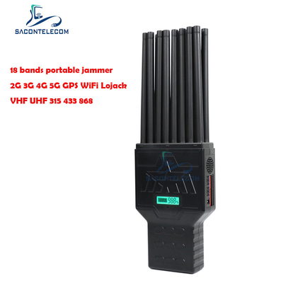 GPS L1 WiFi VHF UHF Lojack Cell Phone Signal Inhibitor 16 Antennas Type