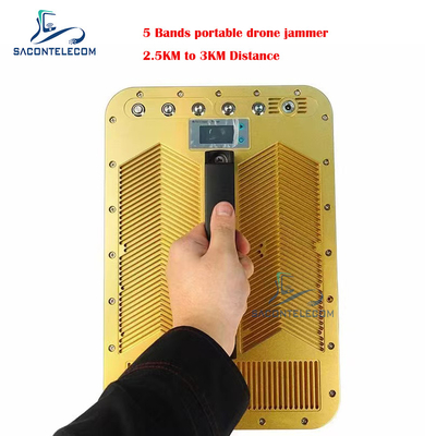 Directional Shield Drone Signal Jammer Blocker 5 Bands 135w 2500 Meters
