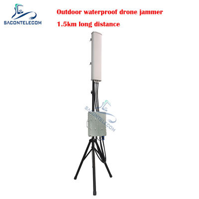 70W Output Power 1.5km Jamming Distance Waterproof IP65 Drone Signal Jammer Anti-UAV Jammer