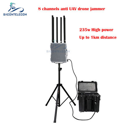Waterproof Outdoor Drone Signal Jammer with 30W per Band and 1-3km Jamming Distance for Anti Drone Defense