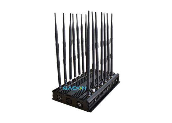 14 Bands 35W Output Power Cell Phone Jammer with 2-70M Jamming Range for VHF UHF Signals