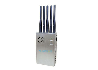 Portable Handheld Wifi Signal Jammer 5 Bands For Galleries / Theatres