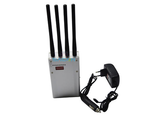 Professional Digital Portable Signal Jammer with 6.5W Output Power 4 Antennas and 30m Jamming Range