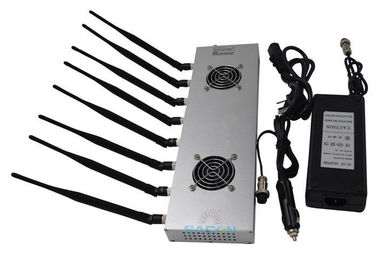 2G 3G 4G Prison Cell Phone Jammers 8 Bands With 2 Cooling Fans Inside