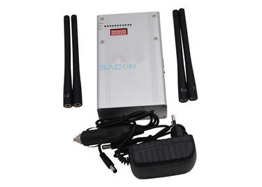 RF Digital Cell Phone GPS Jammer 6.5w With 4 Antennas , Mobile Phone Jamming Device