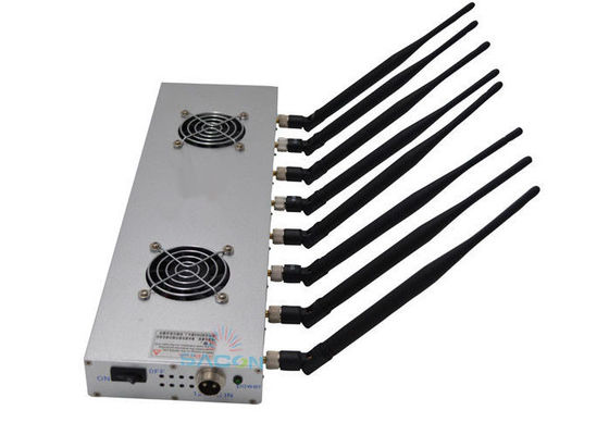 30m Long Range High Power Signal Jammer with 8 Bands and 16w Output Power