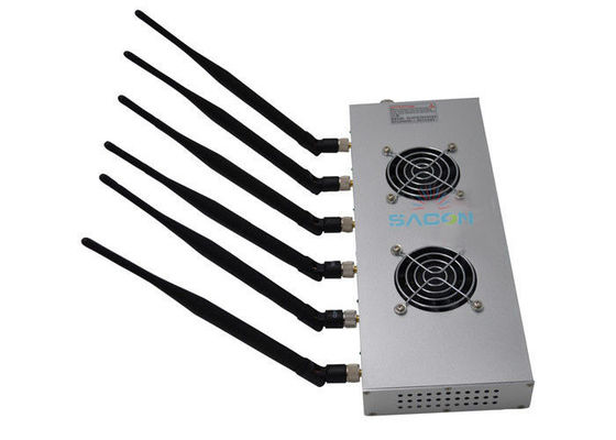 High Power 12W 6 Bands Cell Phone Jammer with 30m Range for Library and Secure Areas