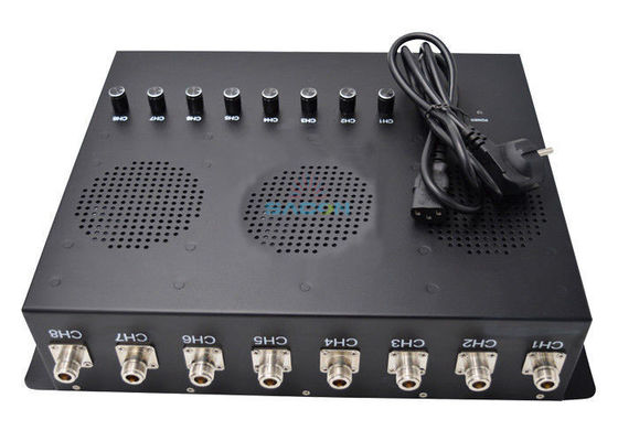 Black 80W High Power Vehicle Mounted Jammer with Adjustable 8 Bands and Up to 80m Range