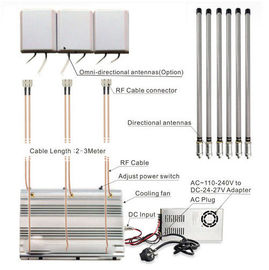 24 Hours Working Prison Cell Phone Jammer 6 Antennas 2G 3G 4G GPS 90w Power