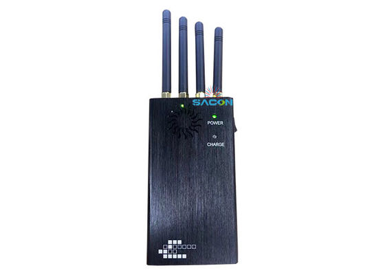 2W Output Power 4 Bands Portable Signal Jammer with 1.5 Hours Working Time for Meeting Rooms