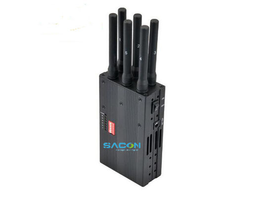 DC12V Portable Signal Jammer with 6 Omni Antennas and 20m Jamming Range for Temples and Churches