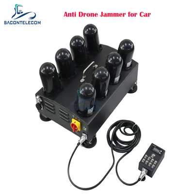 8 Channels 400w Anti Drone Signal Jammer 1.5G 2.4G 5.8G 5.2G FPV Drone Jammer For Car