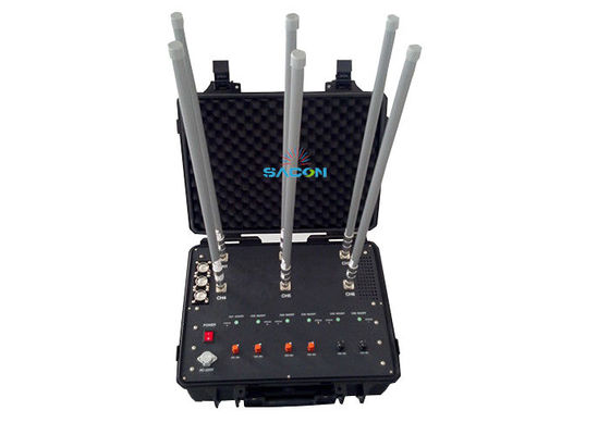 20-2700MHz 8 Bands Manpack Jammer with 50Watts Output Power Hand-pull Box Jammer Defense System
