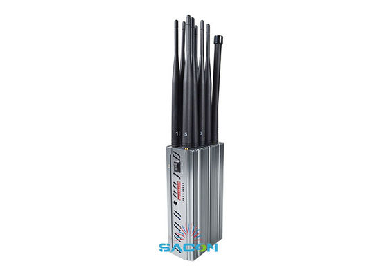 10W High Power Handheld Cell Phone Signal Jammer with 10 Antennas and 30m Jamming Range