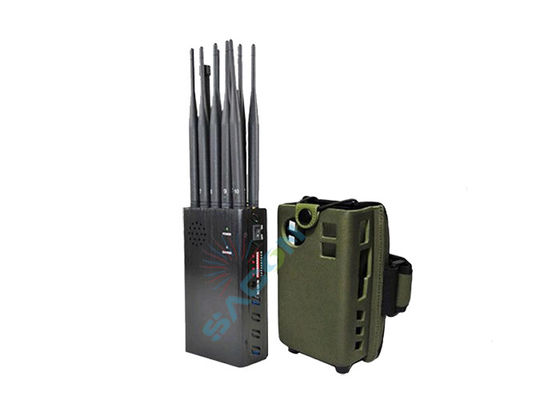 10W High Power Signal Jammer with 8000mAh Battery and 30m Jamming Range Portable Mobile Phone Isolator