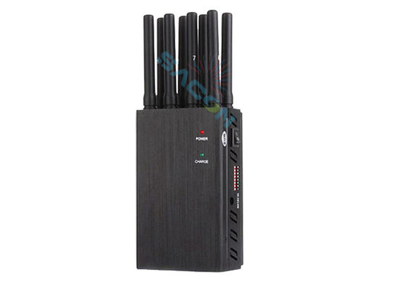 8 Bands Portable Mobile Phone Jammer with 20m Range and Adjustable Bands for GPS WiFi Blocking
