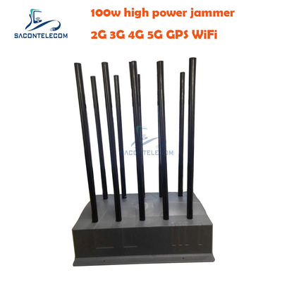 DCS 100w High Power Signal Jammer Blocker 10 Channels VHF UHF Jammer