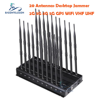 Cooling Fans WiFi Signal Jammer 2.4Ghz 5.2Ghz 5.8Ghz 52w For Museums Galleries