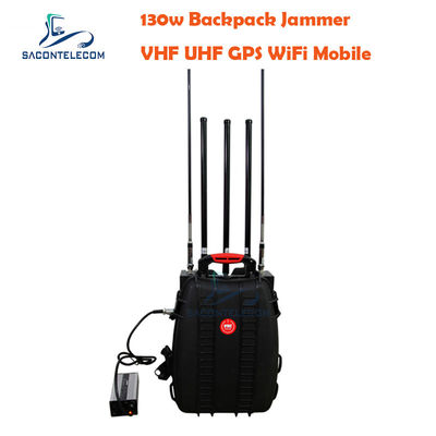 5 Channels VHF UHF Manpack Jammer with 120m Distance and Built-in Battery for Portable Signal Blocking