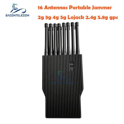 UMTS 16w Cell Phone GPS Jammer 16 Bands 30m Walkie Talkie Car