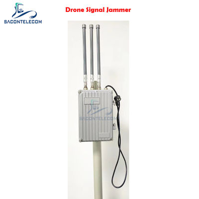 25W Output Power 500m Jamming Range Waterproof Aluminum Case Drone Signal Jammer Anti-Drone Device