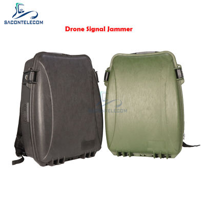 Backpack Drone Signal Jammer with 1500m Jamming Range 150W Output Power and Built-in Battery