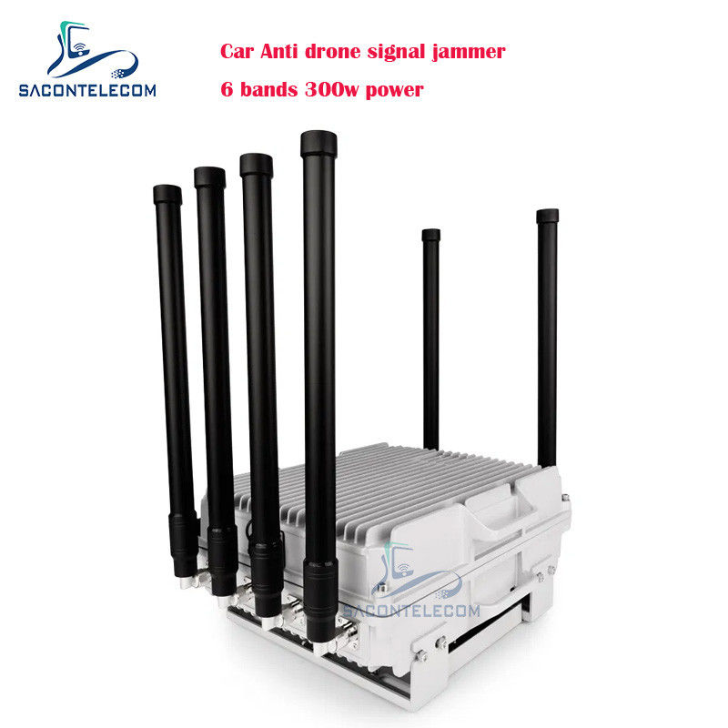 300w 6 Channels Car Anti Drone Signal Jammer UAV FPV Drone Jamming ...