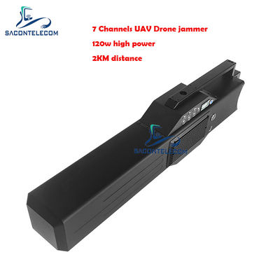 7 Channels 120W High Power 2KM Distance Drone Signal Jammer Anti-Drone Jammer Gun