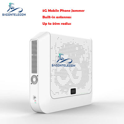 Desktop 12 Channels Signal Jammer with 50m Radius and Built-in Antennas for Secure Mobile Phone Blocking