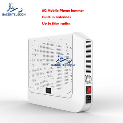 Desktop 12 Channels Signal Jammer with 50m Radius and Built-in Antennas for Secure Mobile Phone Blocking