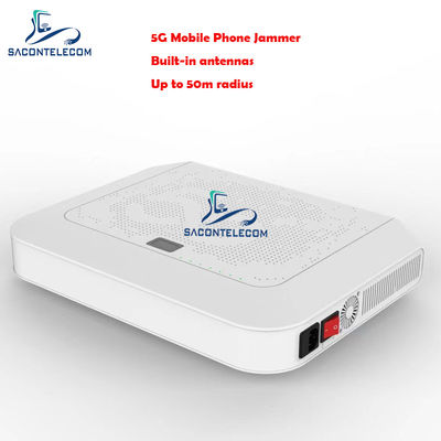 Desktop 12 Channels Signal Jammer with 50m Radius and Built-in Antennas for Secure Mobile Phone Blocking
