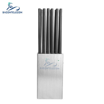 12 Bands 20W Handheld Signal Jammer with 20m Radius for 2G 3G 4G 5G WiFi GPS Lojack VHF UHF