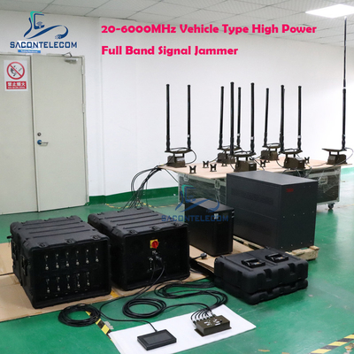 Full Band Convoy Bomb Jammer 20 - 6000MHz Vehicle Type High Power 720w