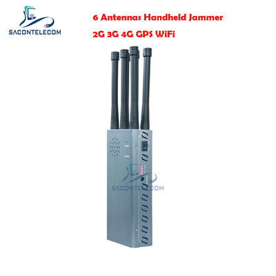 6 Bands GPS Jammer Blocker with 54W Output Power and 30m Radius for Cell Phone Signal Blocking