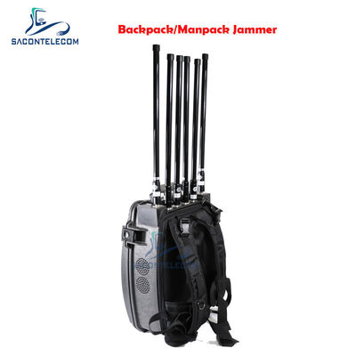 8 Channels 120W Manpack Jammer with Built-in Battery for 20-3000MHz Signal Blocking