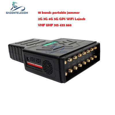 ABS 18W Portable 5G Mobile Phone Signal Jammer with Full Bands Coverage and 20m Range
