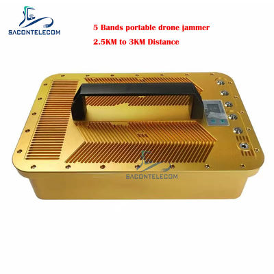 3KM 5 Bands 135W High Power Portable Drone Jammer Anti Drone Jammer Blocker for UAV Signal Disruption