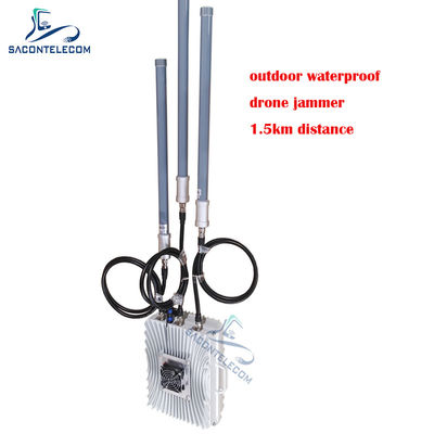 70W Output Power 1.5km Jamming Distance Waterproof IP65 Drone Signal Jammer Anti-UAV Jammer